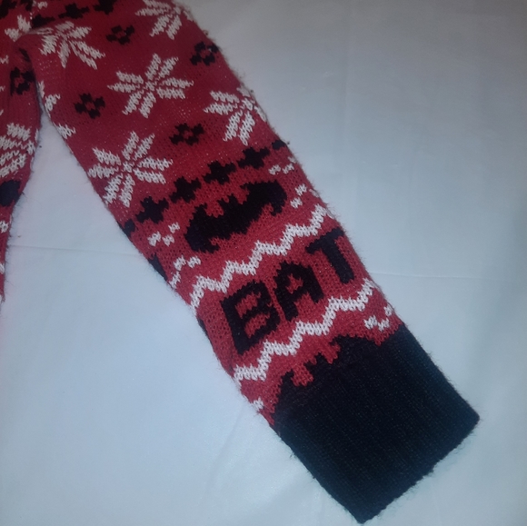 Batman | Christmas Sweater Red / Black Size 5 - Picture 4 of 8